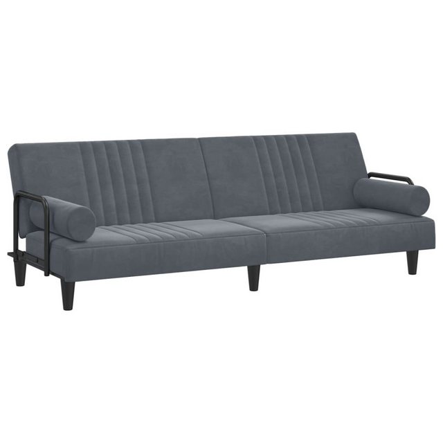 vidaXL Sofa Schlafsofa mit Armlehnen Dunkelgrau Samt Schlafcouch Couch Sofa günstig online kaufen