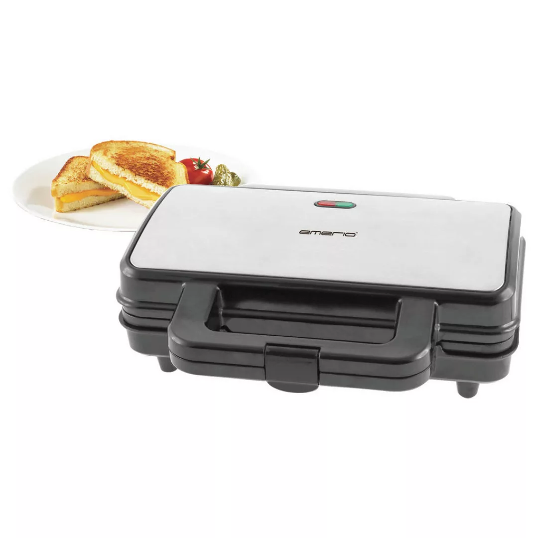 Emerio Sandwichtoaster ST-125833 silber schwarz Kunststoff Edelstahl B/H/T: günstig online kaufen