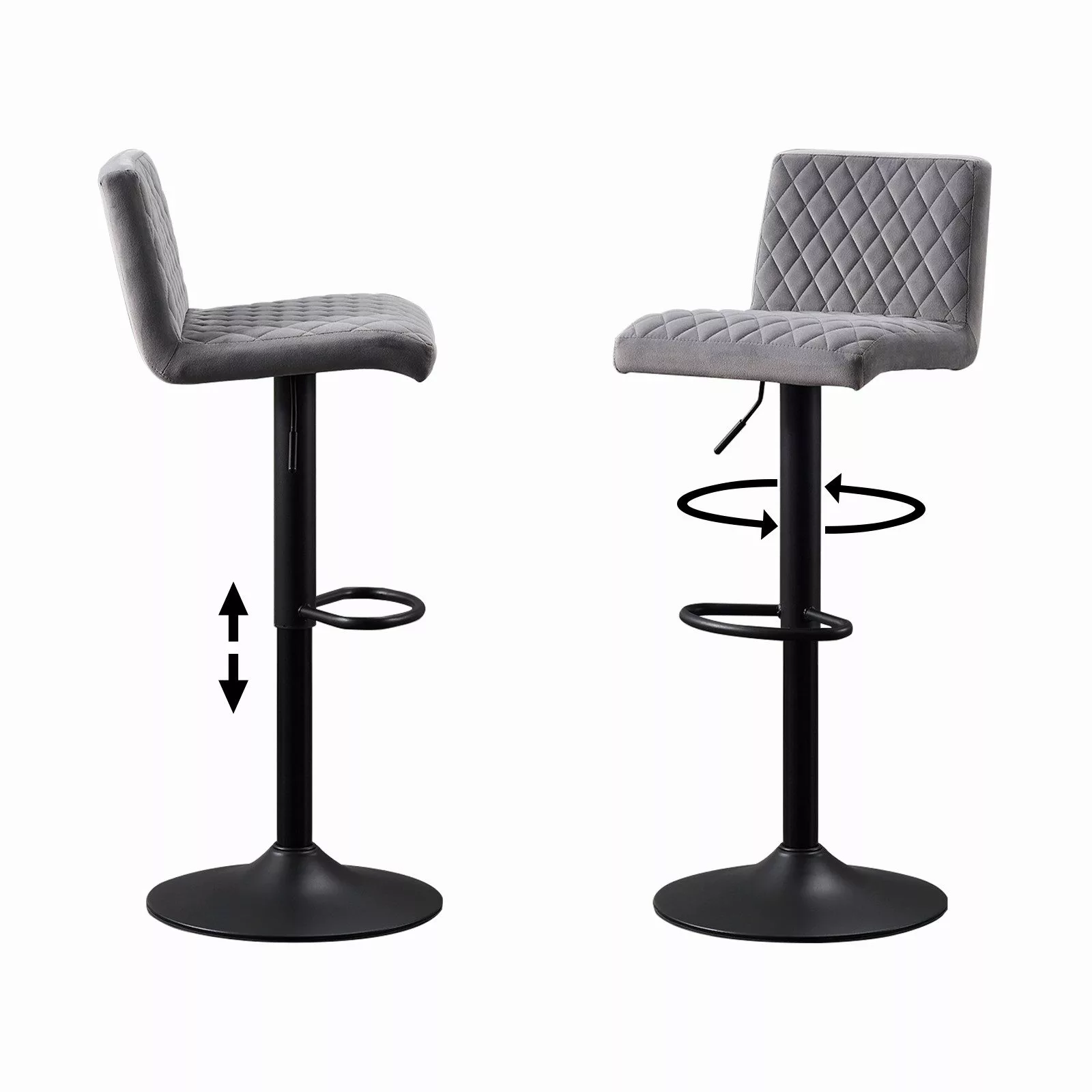 JYMTOM Barhocker 2er-Set Barhocker, höhenverstellbar, 360° günstig online kaufen