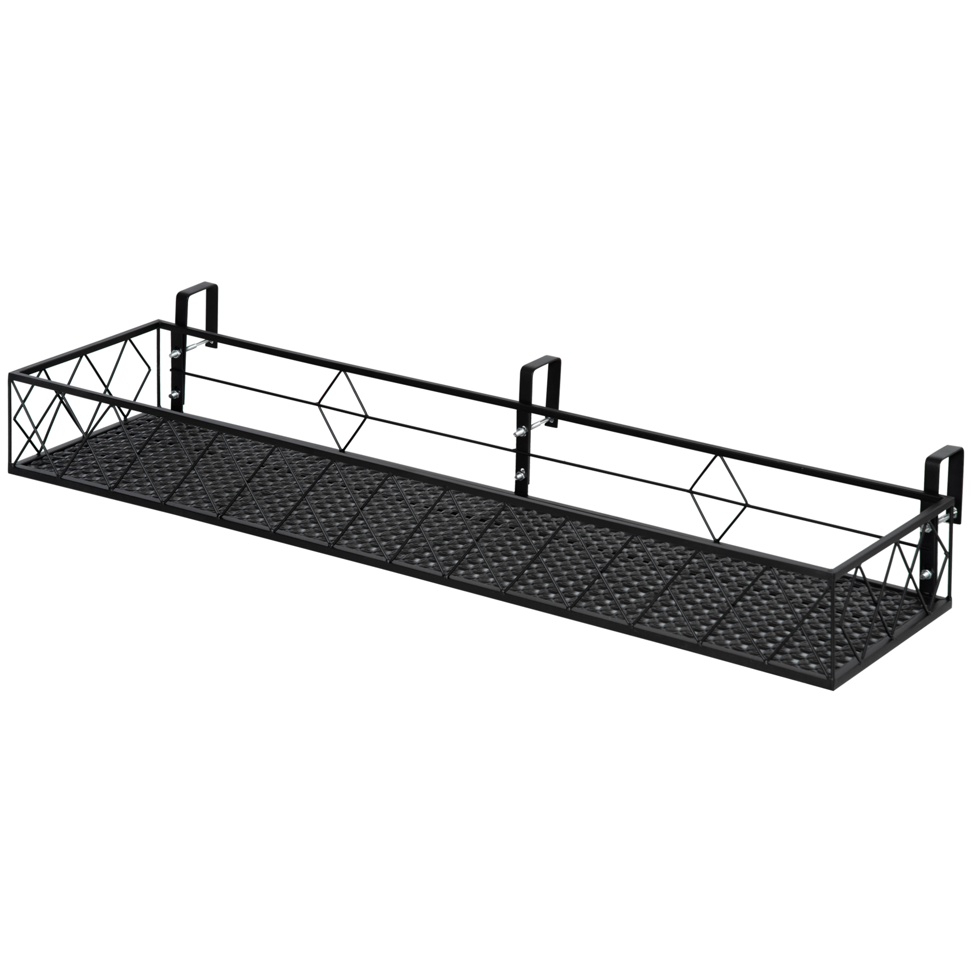 Outsunny Balkon-Blumenkasten mit Geländerhaken, Blumentopfhalter für Balkon günstig online kaufen