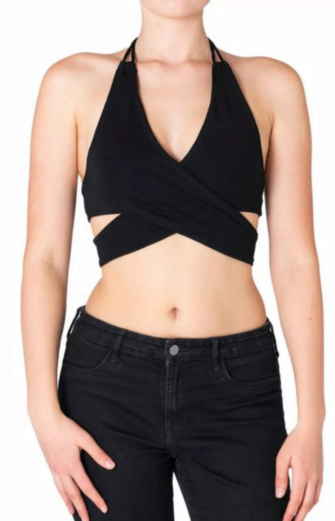 PANASIAM Crop-Top Neckholder Crop-Top für Damen Tanktop mit Cut-Outs Basic günstig online kaufen