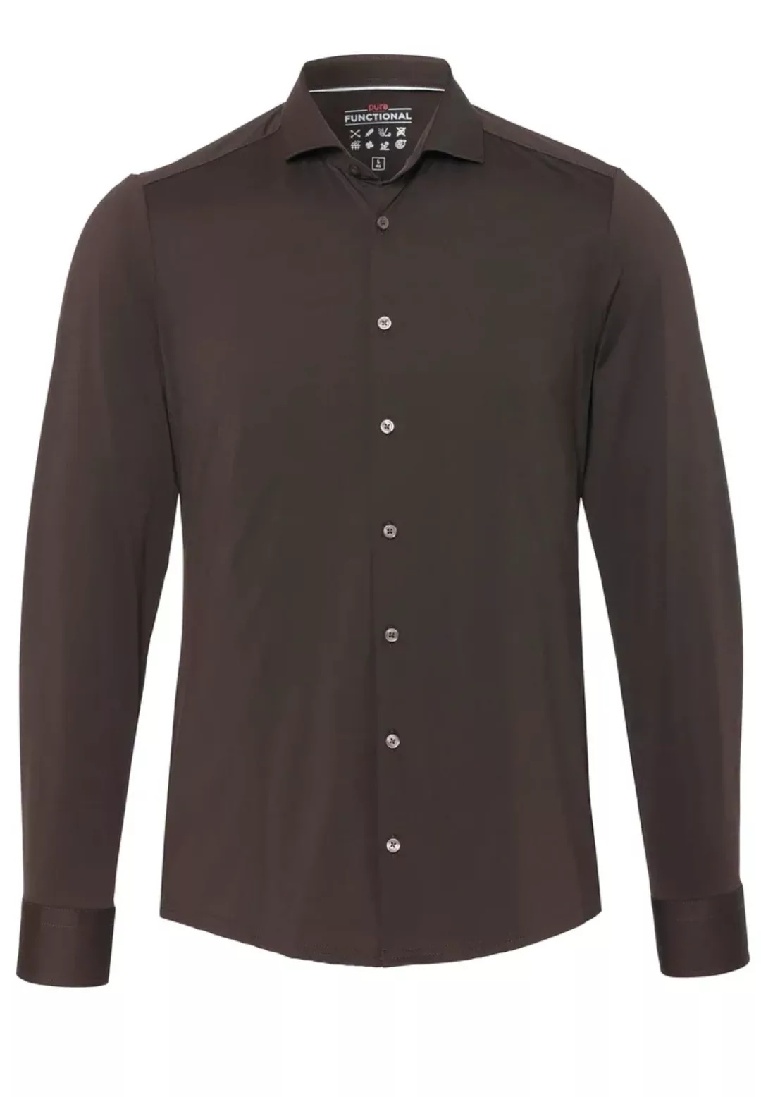 Pure The Functional Shirt Dunkelbraun - Größe 38 günstig online kaufen