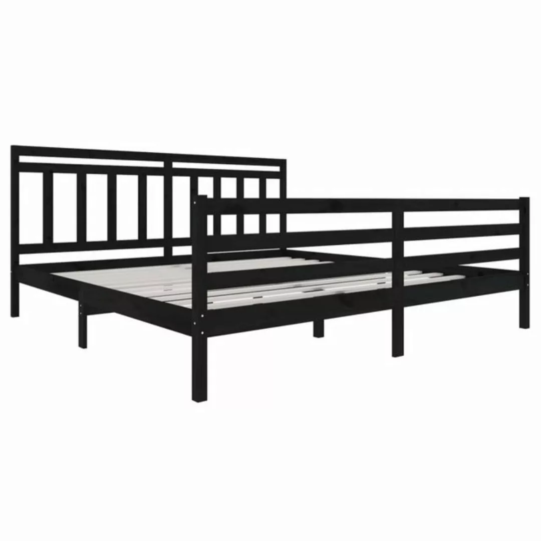 vidaXL Bett Massivholzbett Schwarz 200x200 cm günstig online kaufen