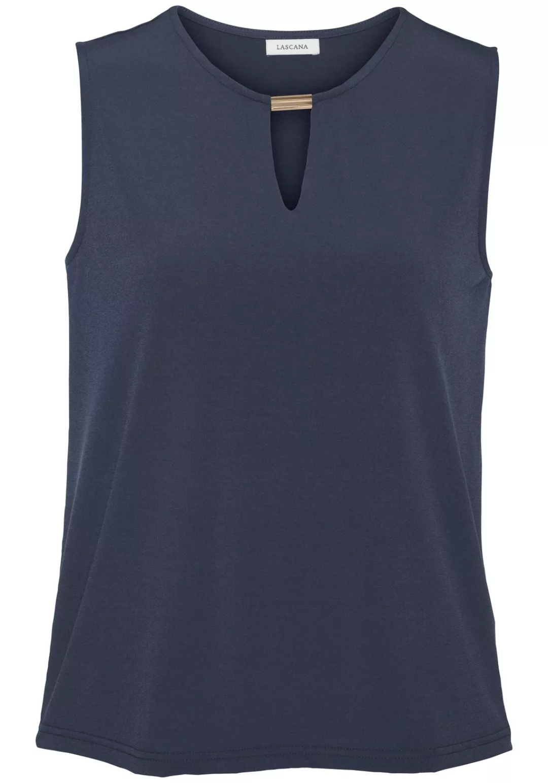 LASCANA Tanktop aus glatter Jerseyqualität mit Cut-out, elegantes Sommertop günstig online kaufen