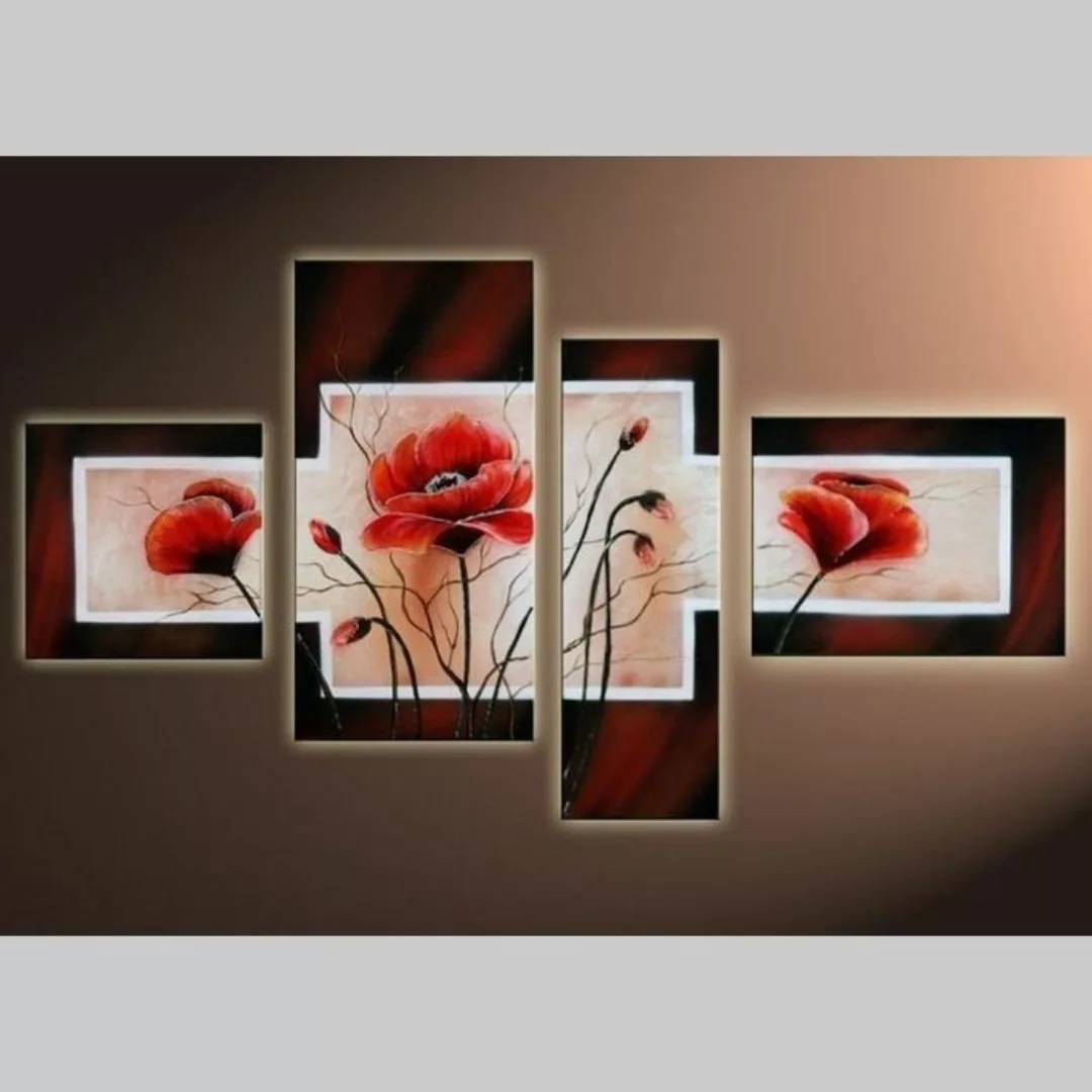 4 Leinwandbilder MAGNOLIA (8) 120 x 70cm Handgemalt günstig online kaufen