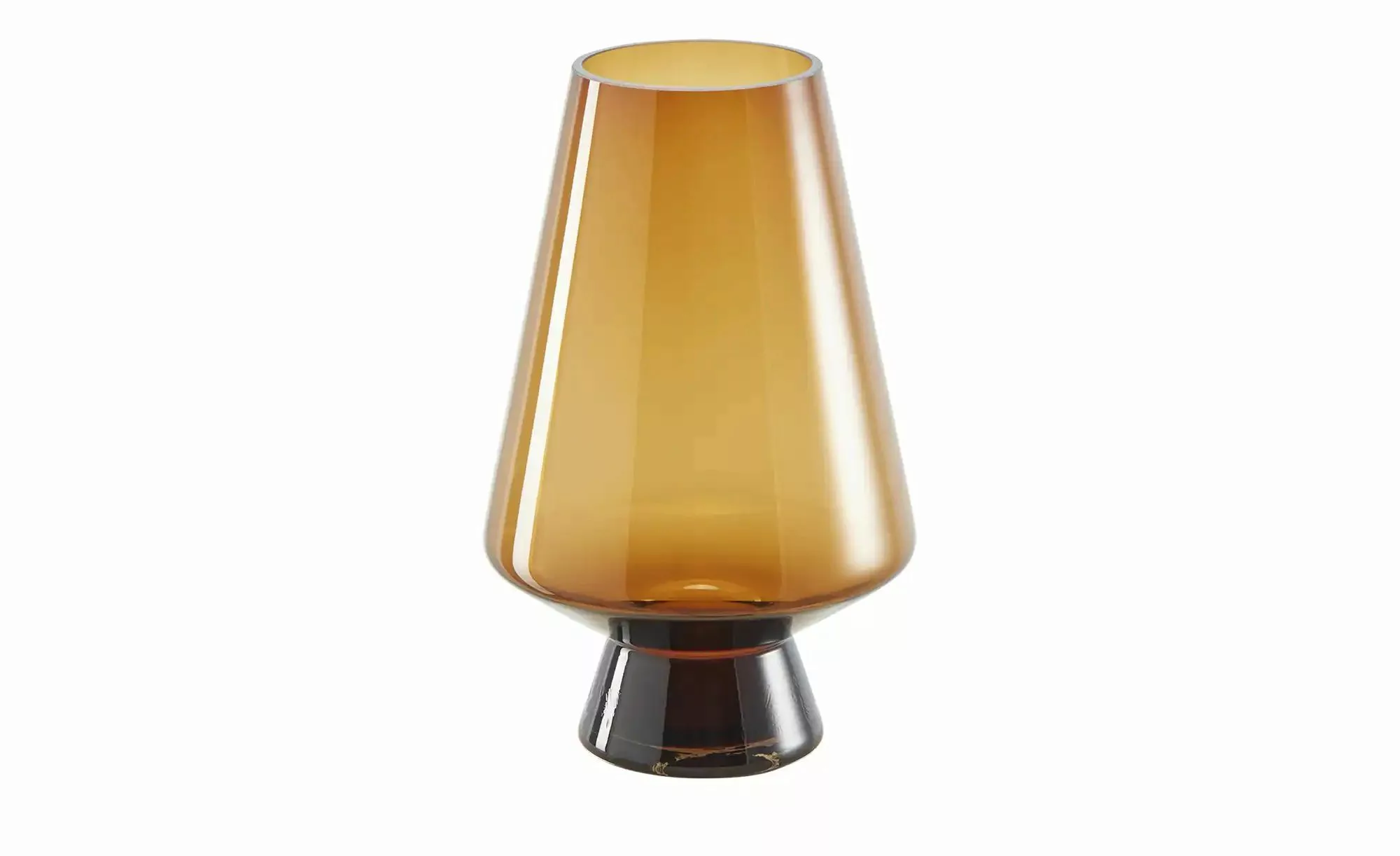 HOME STORY Vase ¦ braun ¦ Glas  ¦ Maße (cm): H: 26  Ø: 16 Accessoires > Vas günstig online kaufen