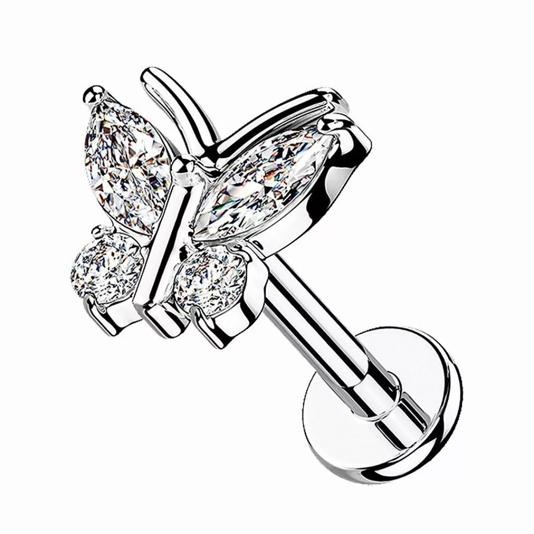 Taffstyle Piercing-Set Labret Tragus Piercing flach günstig online kaufen