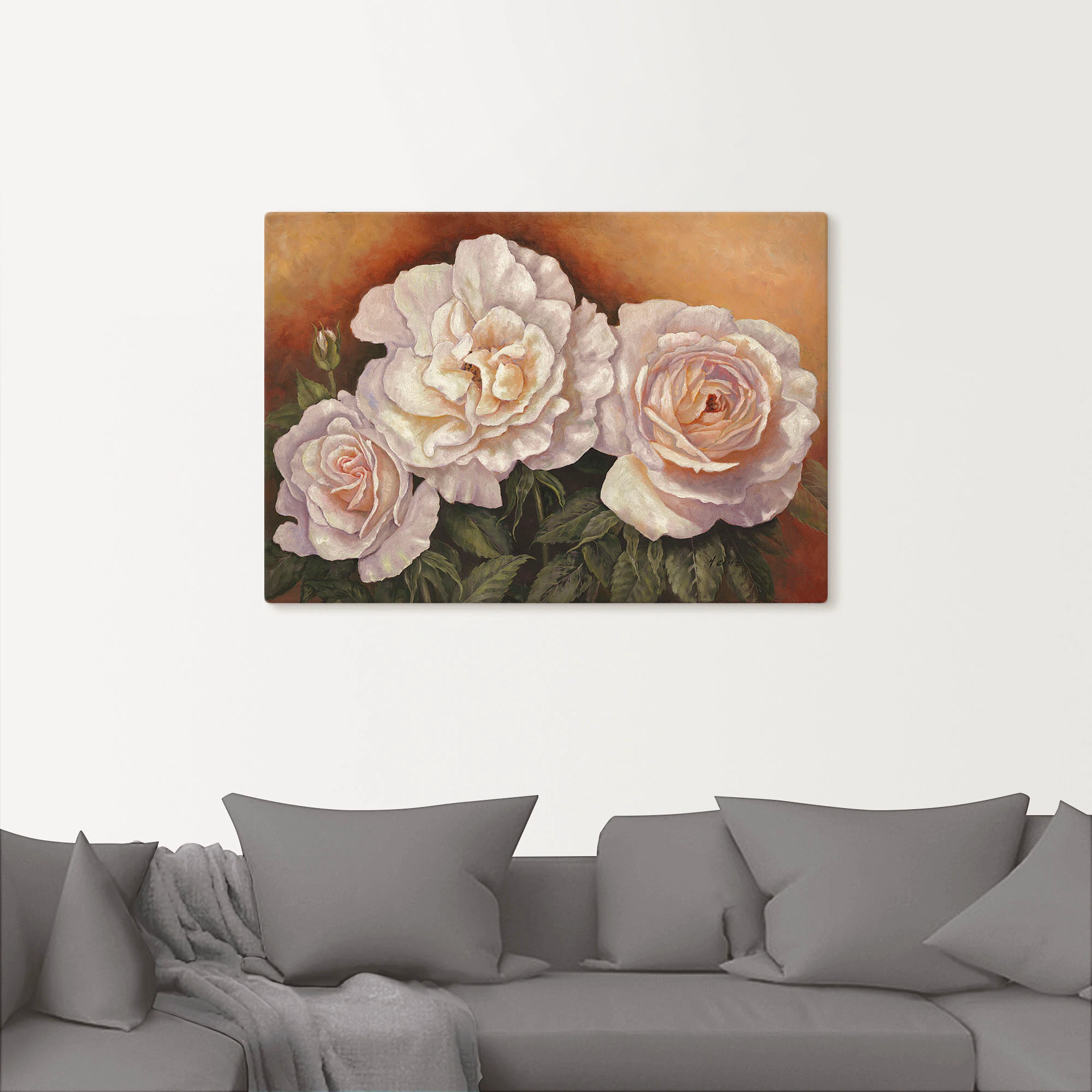 Artland Wandbild "Wildrosen", Blumen, (1 St.), als Leinwandbild, Poster in günstig online kaufen