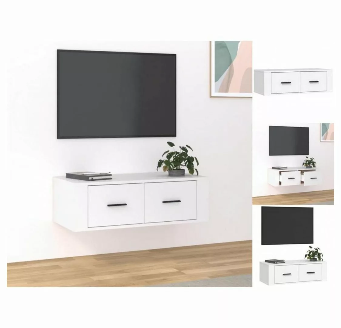 vidaXL TV-Schrank TV-Wandschrank Weiß 80x36x25 cm Spanplatte Lowboard Ferns günstig online kaufen