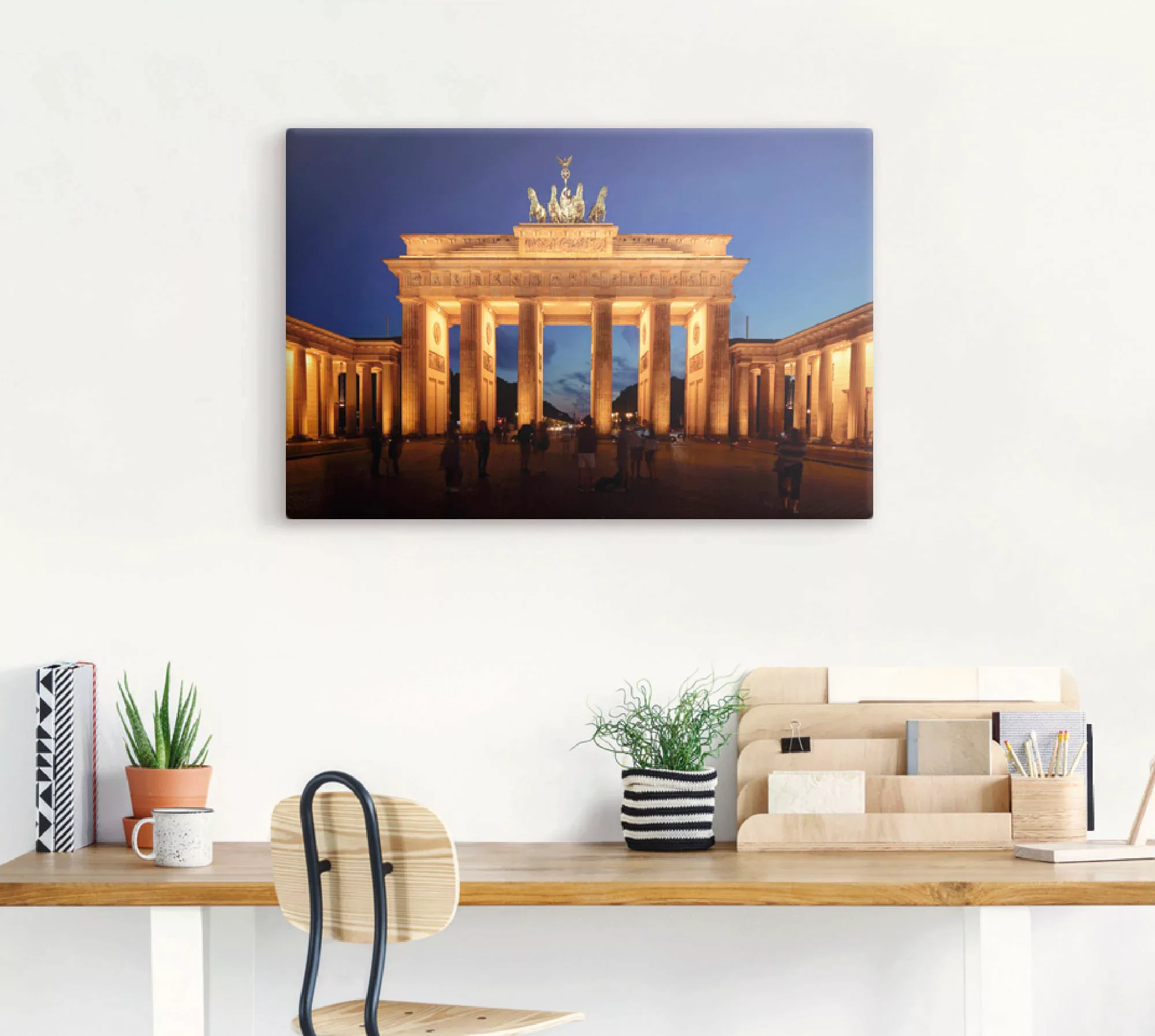 Artland Wandbild "Brandenburger Tor bei Abenddämmerung", Gebäude, (1 St.), günstig online kaufen