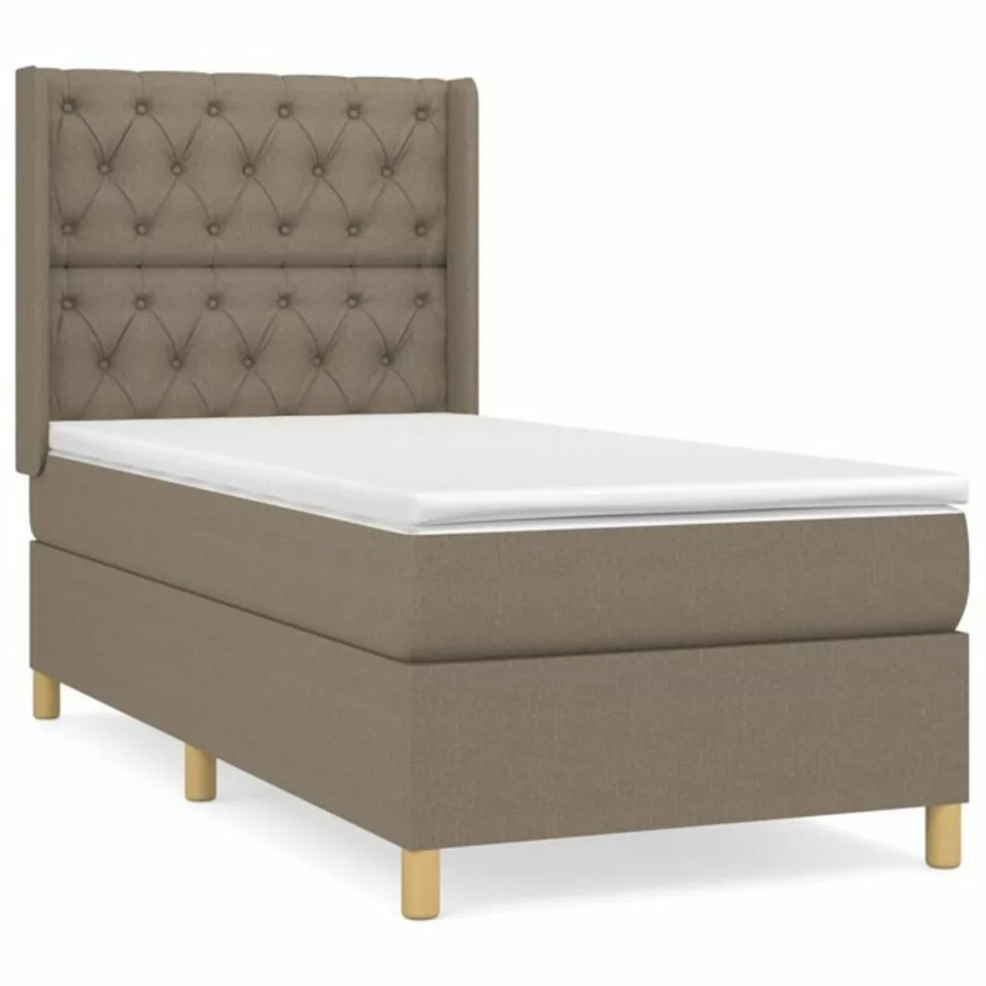 vidaXL Boxspringbett mit Matratze Taupe 80x200 cm Stoff1380043 günstig online kaufen