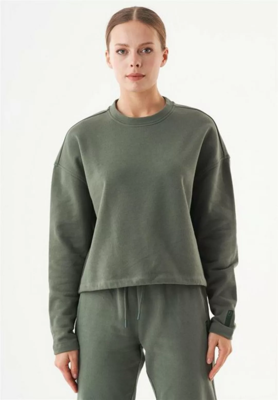 ORGANICATION Sweatshirt Seda-Women's Loose Fit Sweatshirt in Olive günstig online kaufen