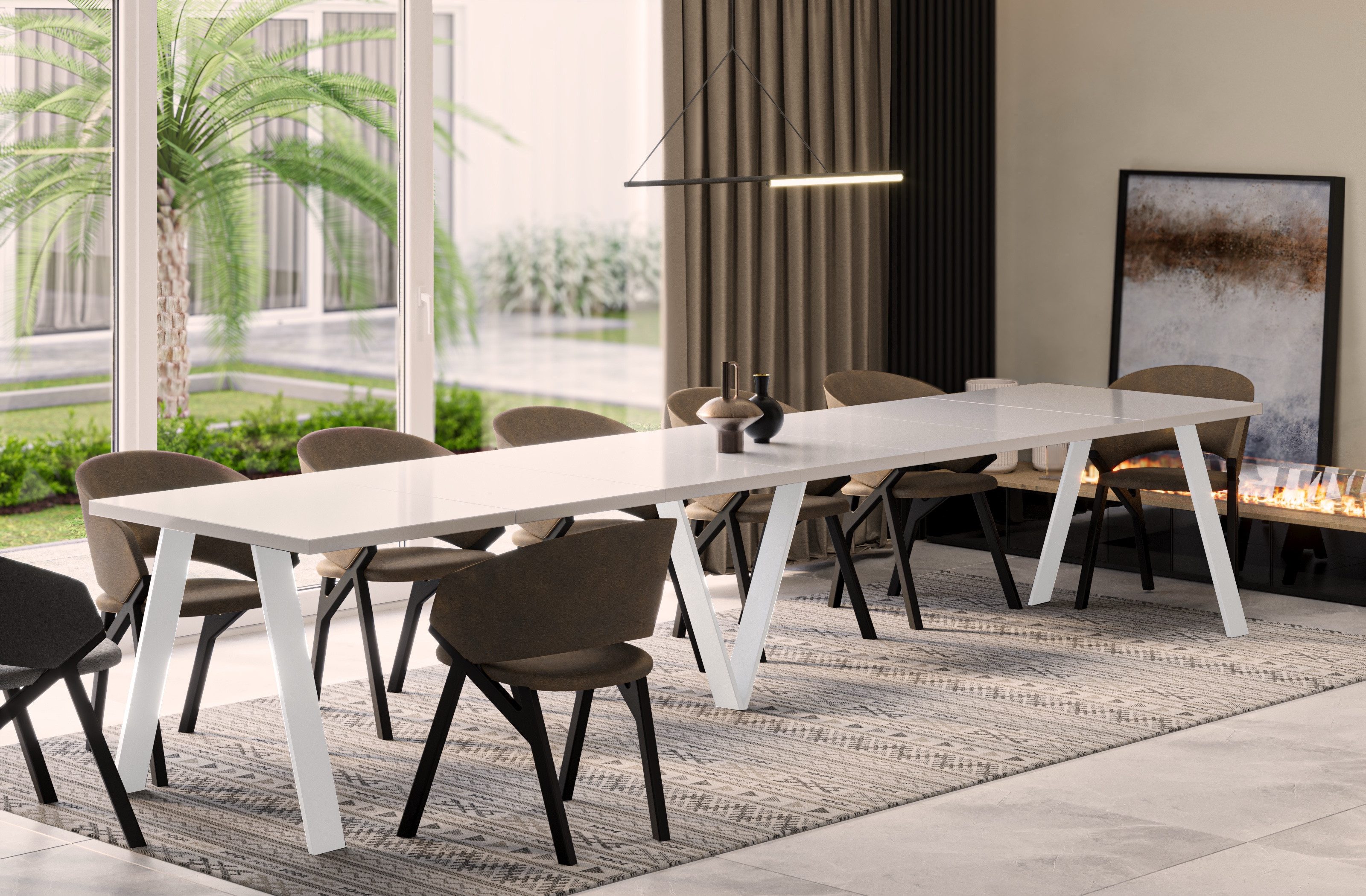 Endo Esstisch Lungo White XXL 130-405 günstig online kaufen
