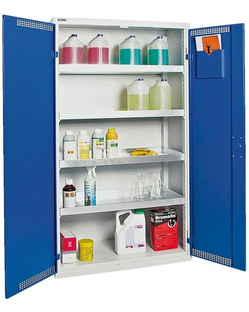 PROREGAL® Werkzeugschrank Gefahrstoffschrank 2 Türen HxBxT 180x100x50cm 4 A günstig online kaufen