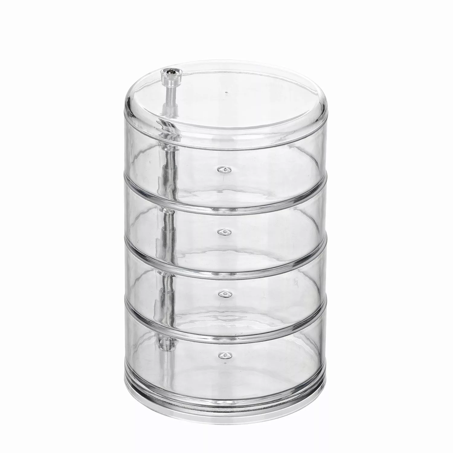 home24 WENKO Kosmetik-Tower Ovalle Acrylglas Transparent 12x18x12 cm (BxHxT günstig online kaufen