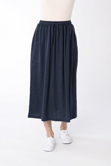 SUPER.NATURAL Maxirock Merino Rock W LONG SKIRT bequemer Merino-Materialmix günstig online kaufen