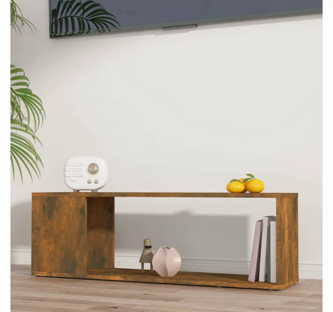 vidaXL TV-Schrank TV-Schrank Räuchereiche 100x24x32 cm Spanplatte Lowboard günstig online kaufen