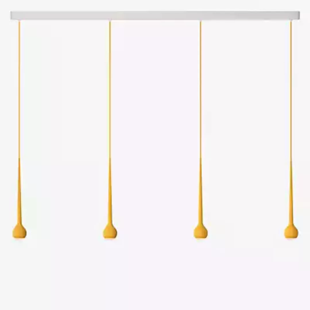 Grau Falling Sun Trace Pendelleuchte LED 4-flammig, orange - 200 cm günstig online kaufen