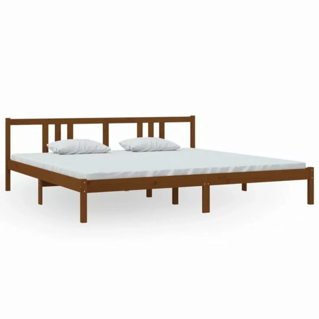 furnicato Bett Massivholzbett Honigbraun 200x200 cm günstig online kaufen