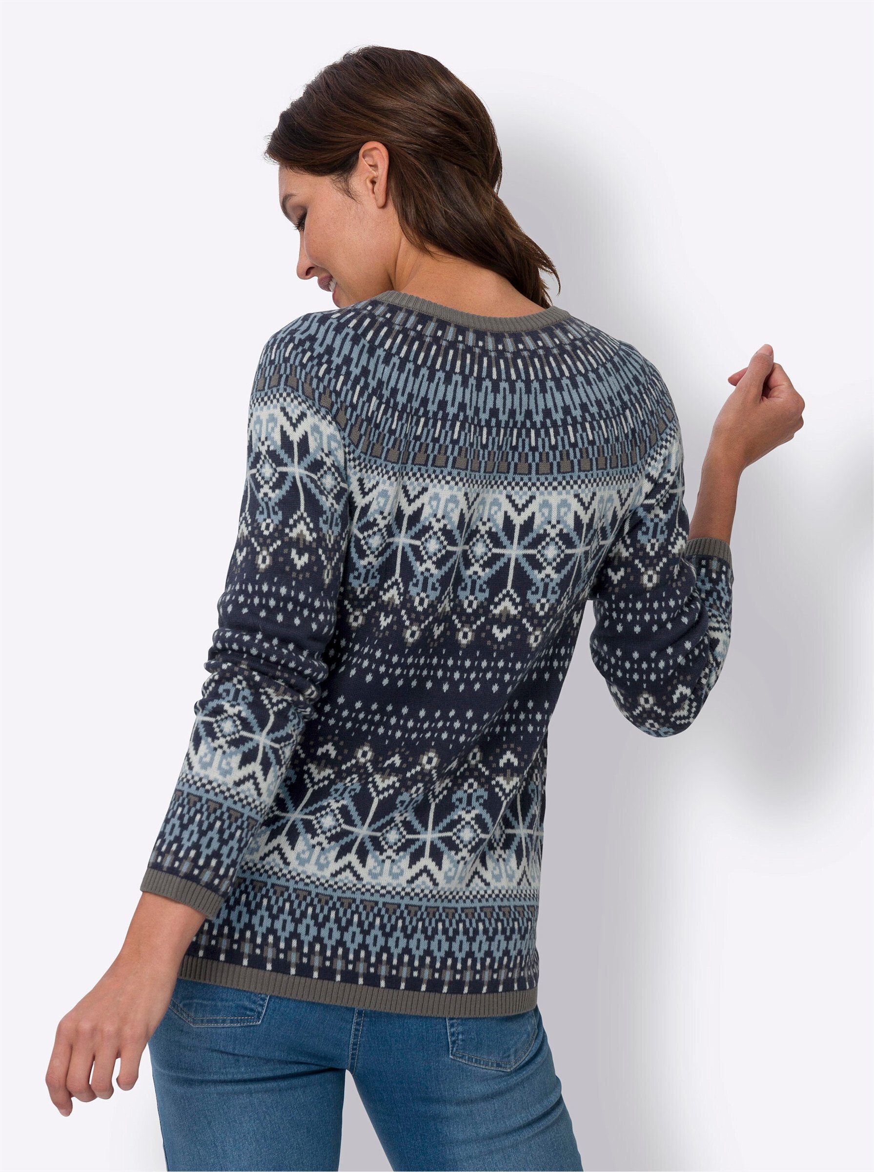 Sieh an! Strickjacke Jacquardstrickjacke günstig online kaufen