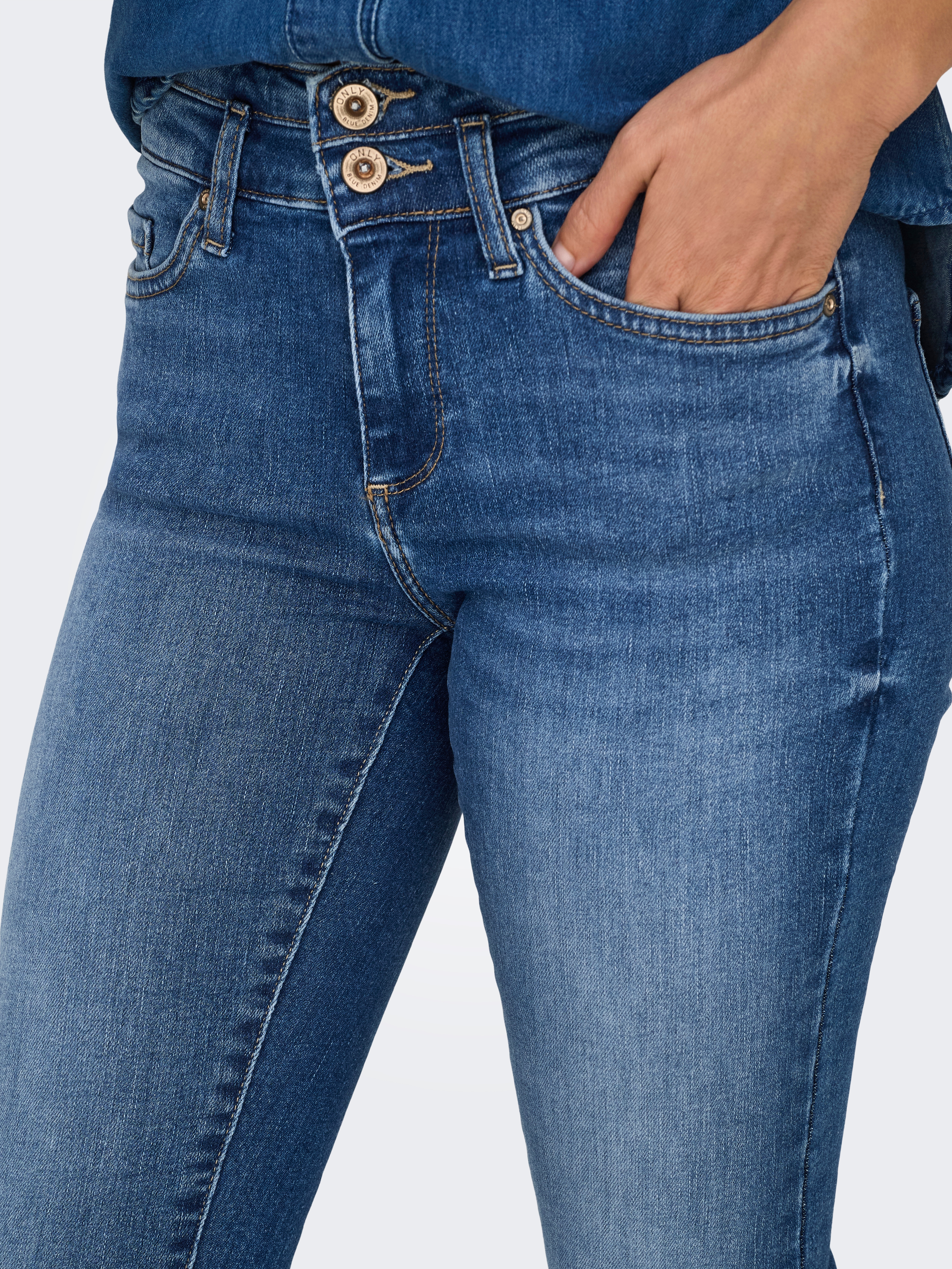 ONLY Skinny-fit-Jeans ONLBLUSH MID SK DB WAIST DNM TAI BOX X günstig online kaufen