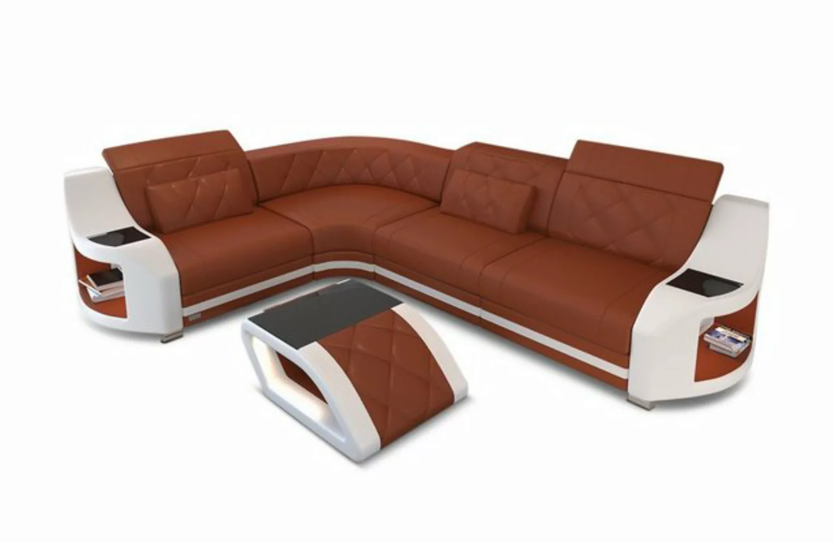 Sofa Dreams Ecksofa Leder Ledercouch Sofa Genua L Form Ledersofa, Couch, mi günstig online kaufen