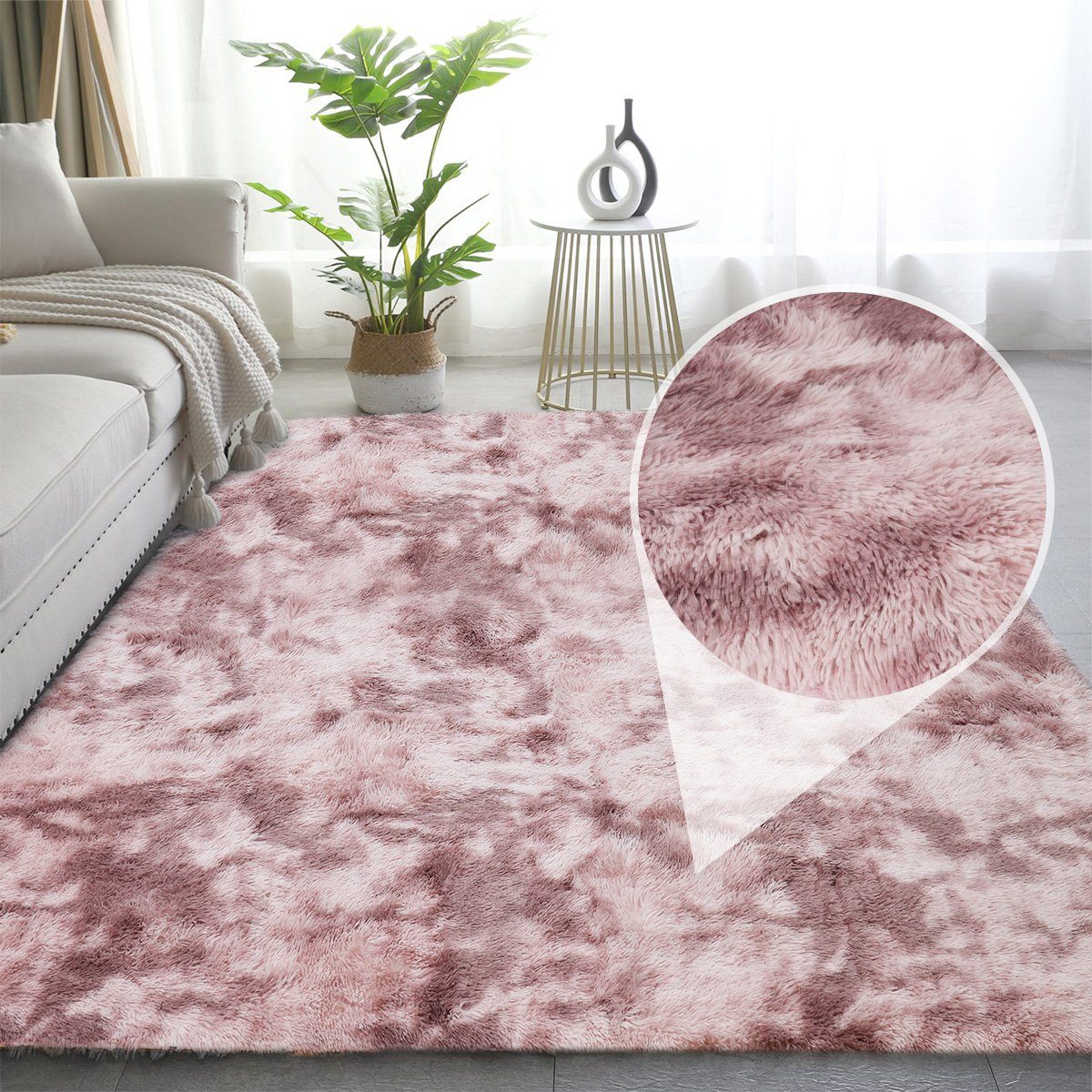 Simloveve Hochflor-Teppich besonders weich und kuschelig, günstig online kaufen