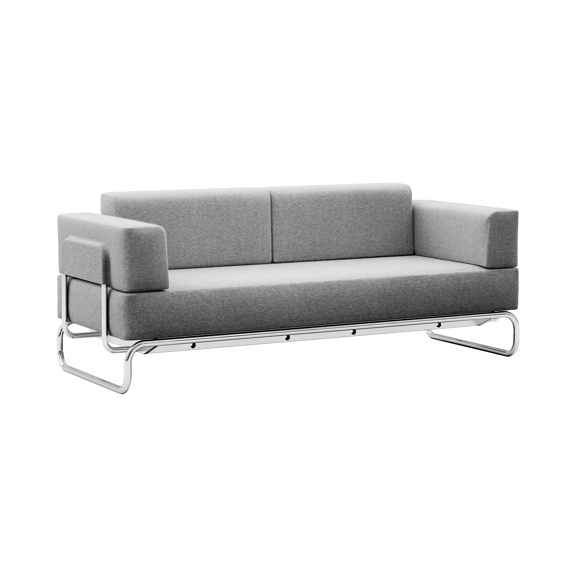 Thonet - S 5002/C001 2-Sitzer Sofa - grau/Stoff Kvadrat Divina Melange 3 01 günstig online kaufen