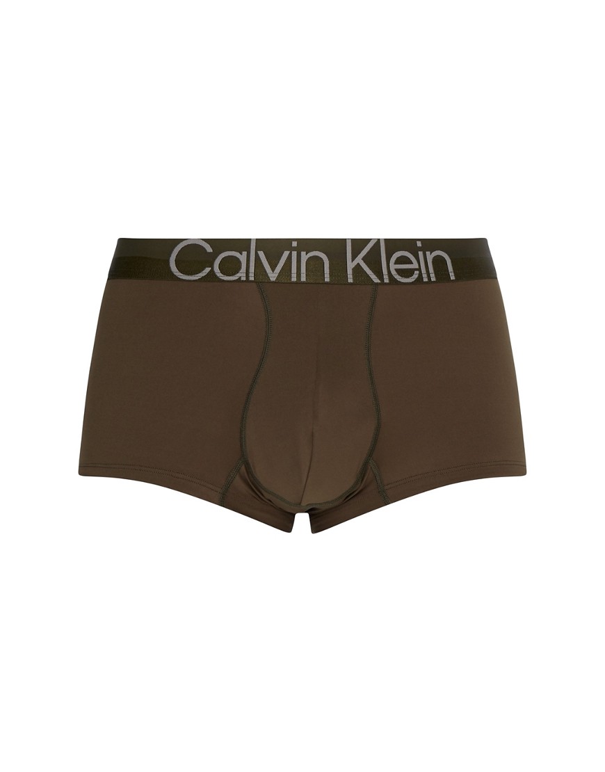 Calvin Klein – Modern Structure – Tief sitzende Unterhose in Grün günstig online kaufen