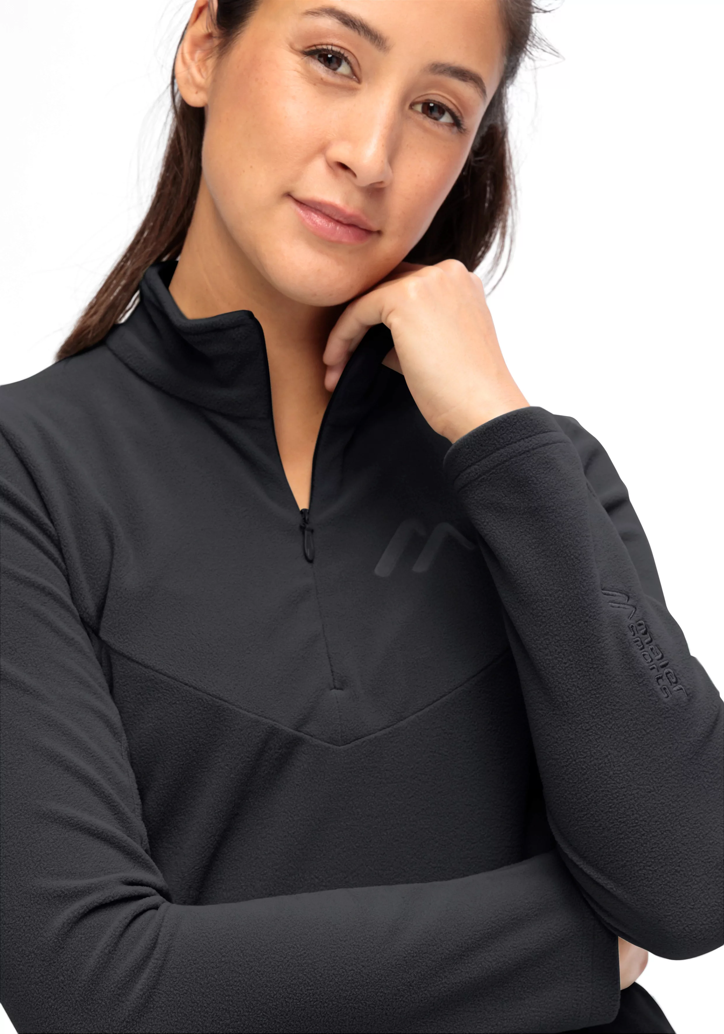 Maier Sports Rollkragenpullover Denise HZ W Damen Fleece RV schwarz günstig online kaufen