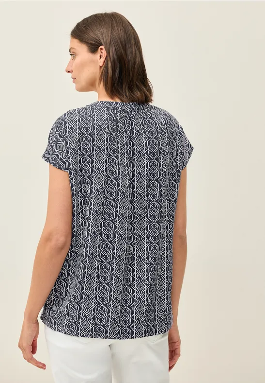 CECIL Kurzarmbluse mit All-Over Print günstig online kaufen