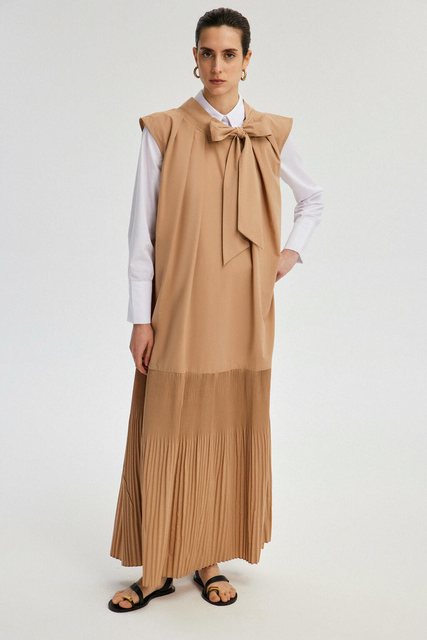 touche prive Maxikleid PLISSEE-KLEID MIT KRAGEN UND BINDE günstig online kaufen