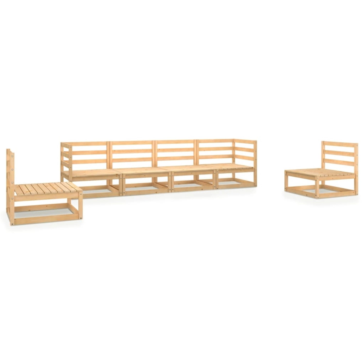 vidaXL 6-tlg Garten-Lounge-Set Massivholz Kiefer Modell 99 günstig online kaufen