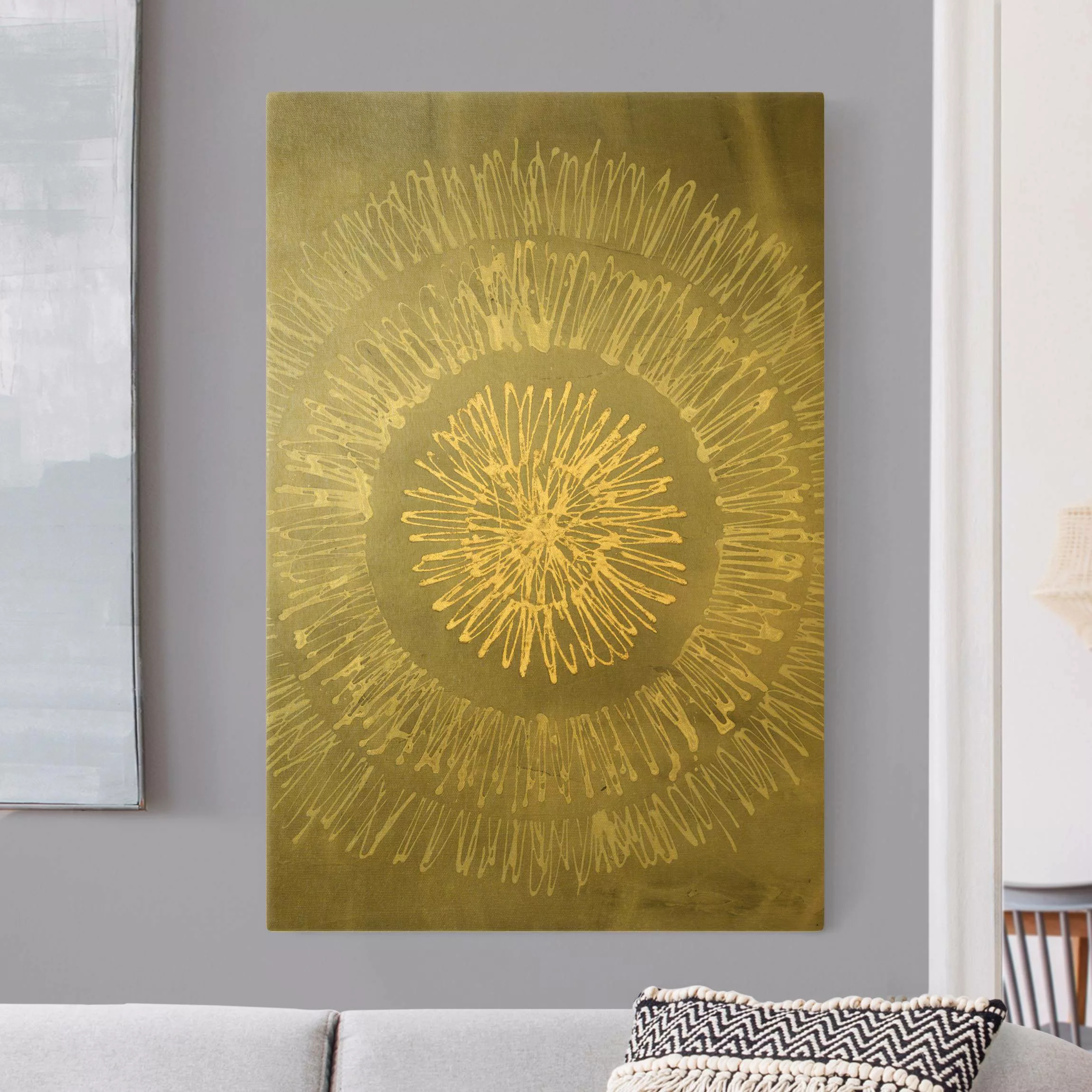 Leinwandbild Gold Polarstern Grau Gold I günstig online kaufen