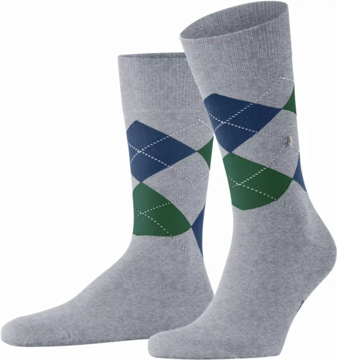 Burlington Socken Grau mit Argyle-Muster günstig online kaufen