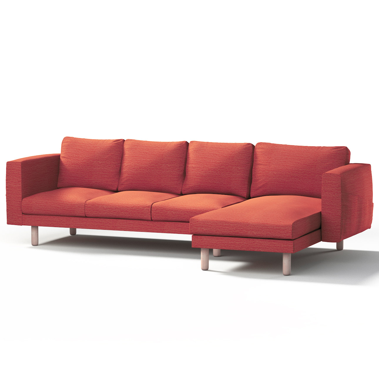 Bezug für Norsborg 4-Sitzer Sofa mit Recamiere, ziegelrot, Norsborg Bezug f günstig online kaufen