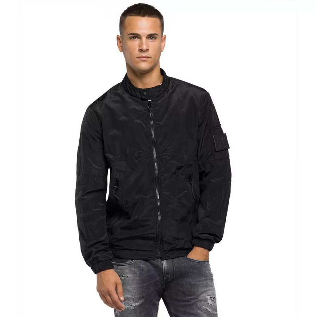 Replay Garment Dyed Crinckle Nylon Jacke S Black günstig online kaufen