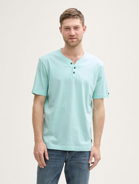 TOM TAILOR T-Shirt Henley T-Shirt aus Baumwolle günstig online kaufen