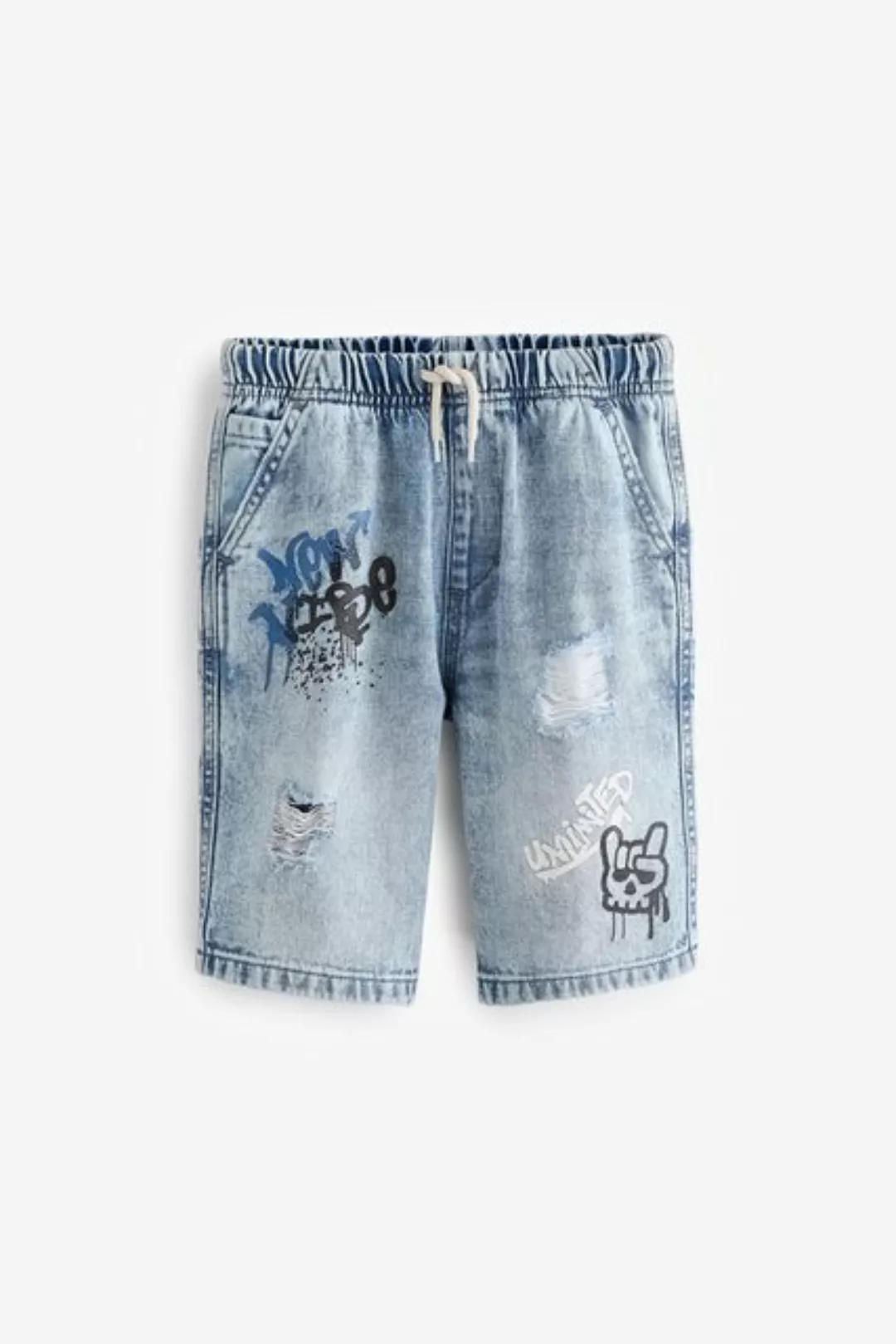 Next Jeansshorts Denim-Shorts mit Grafitti (1-tlg) günstig online kaufen