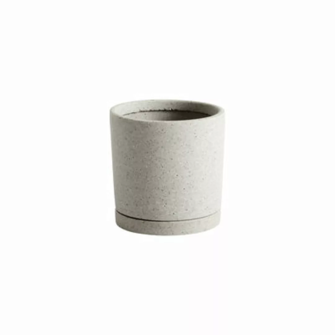 Blumentopf Large stein corian grau / Ø 19 x H 14,5 cm - Polystone / Integri günstig online kaufen