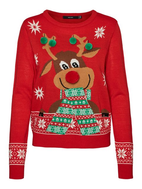 Vero Moda Weihnachtspullover VMNEWFROSTYDEER LS O-NECK BLOUSE XMAS günstig online kaufen