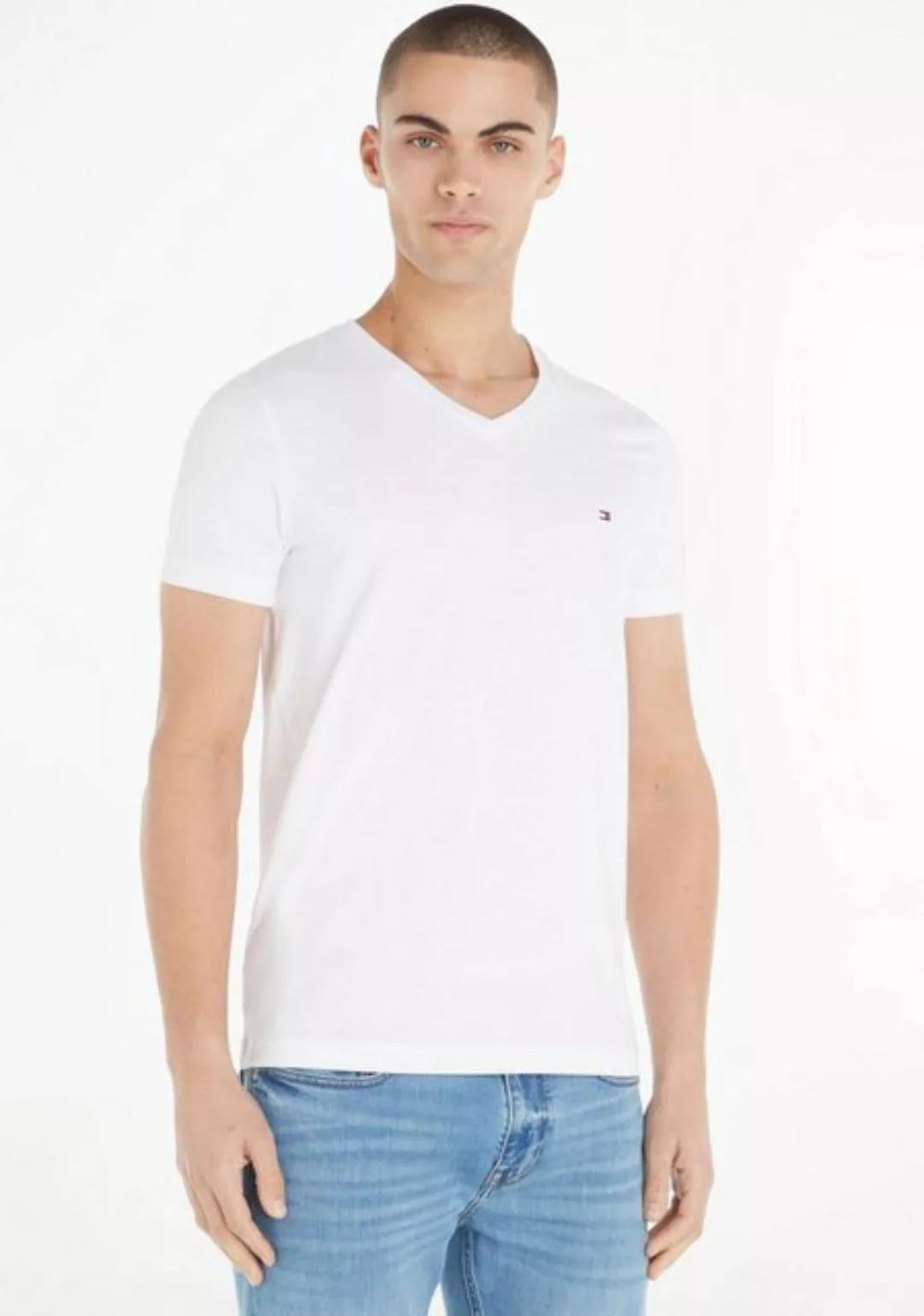 Tommy Hilfiger T-Shirt V-Shirt Stretch Slim günstig online kaufen