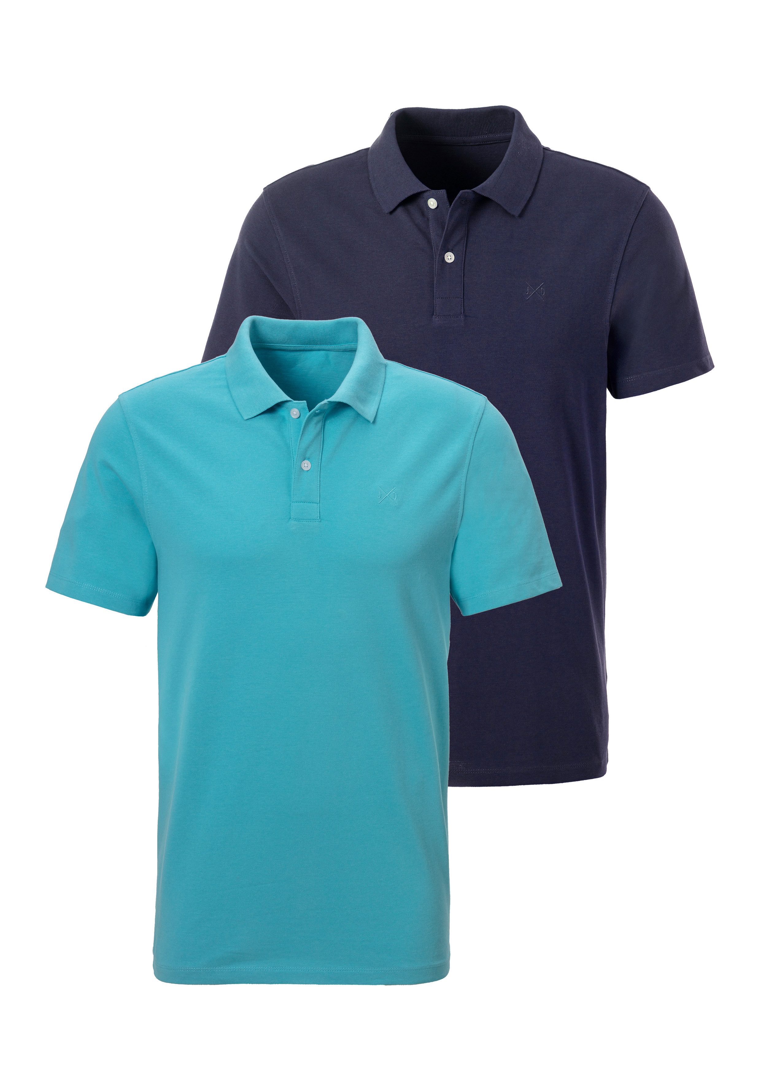John Devin Poloshirt, (2 tlg., im-2er-Pack), mit dezenter- hochwertiger Log günstig online kaufen