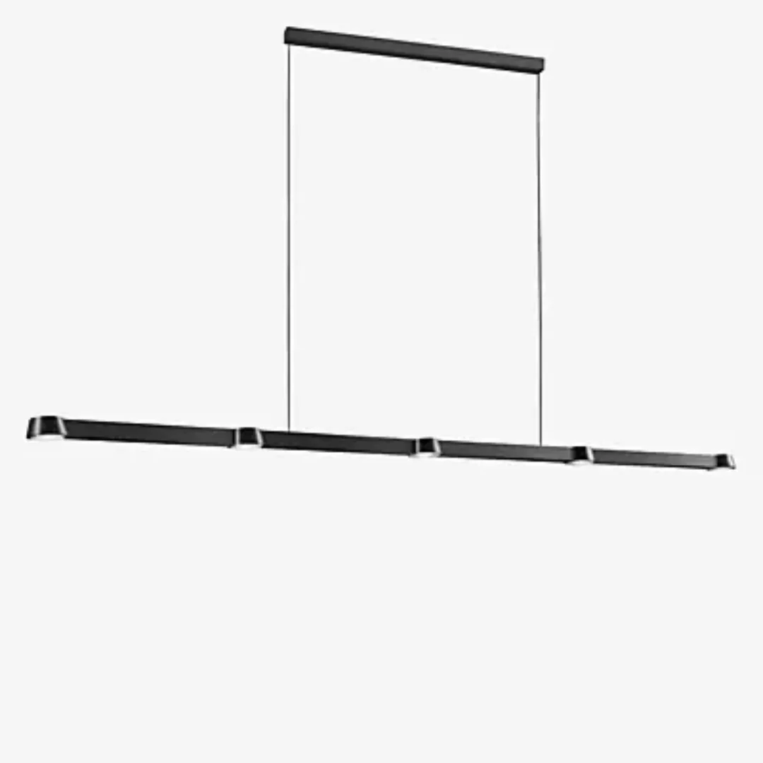 Light Point Optic Linear Pendelleuchte LED, carbonschwarz - 200 cm günstig online kaufen