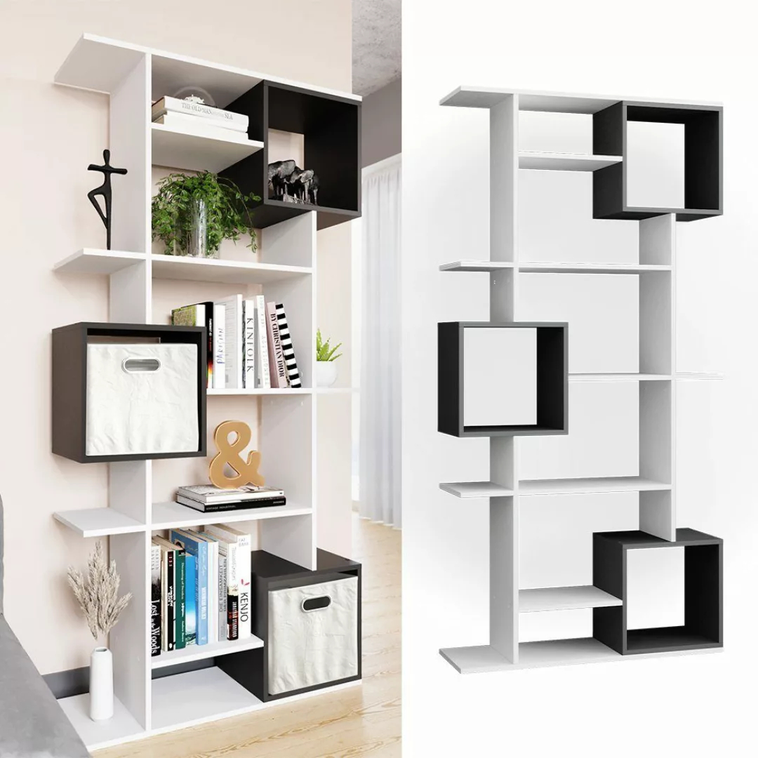 Vicco Raumteiler Cube, Weiß/Anthrazit, 92 x günstig online kaufen