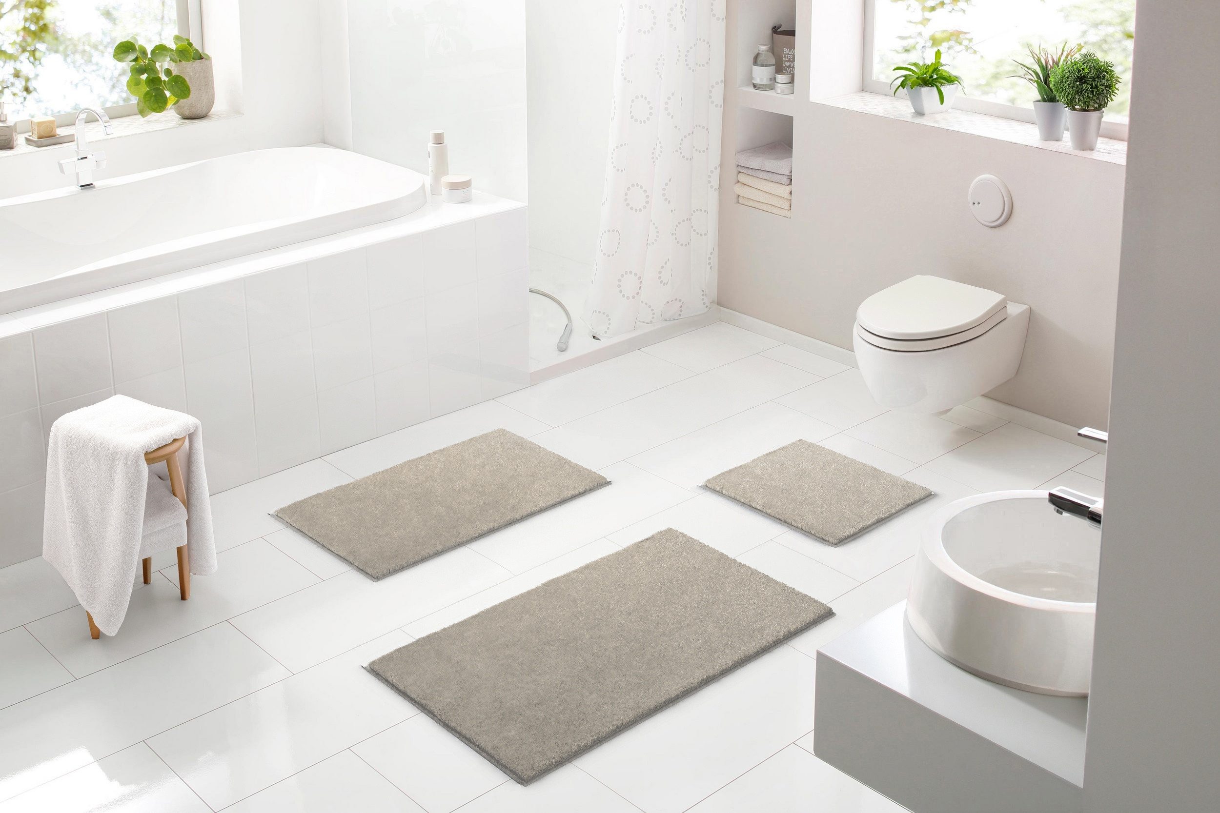 Grund Badematte   ¦ beige ¦ Synthetik ¦ Maße (cm): B: 50 H: 1,8 Badtextilie günstig online kaufen