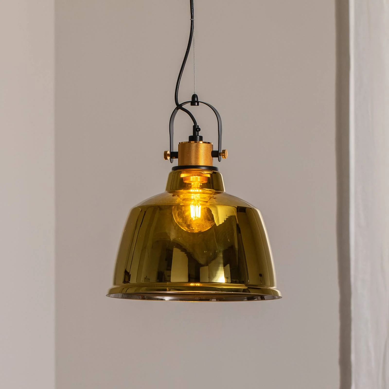 Hängeleuchte Amalfi, gold, Ø 30 cm günstig online kaufen