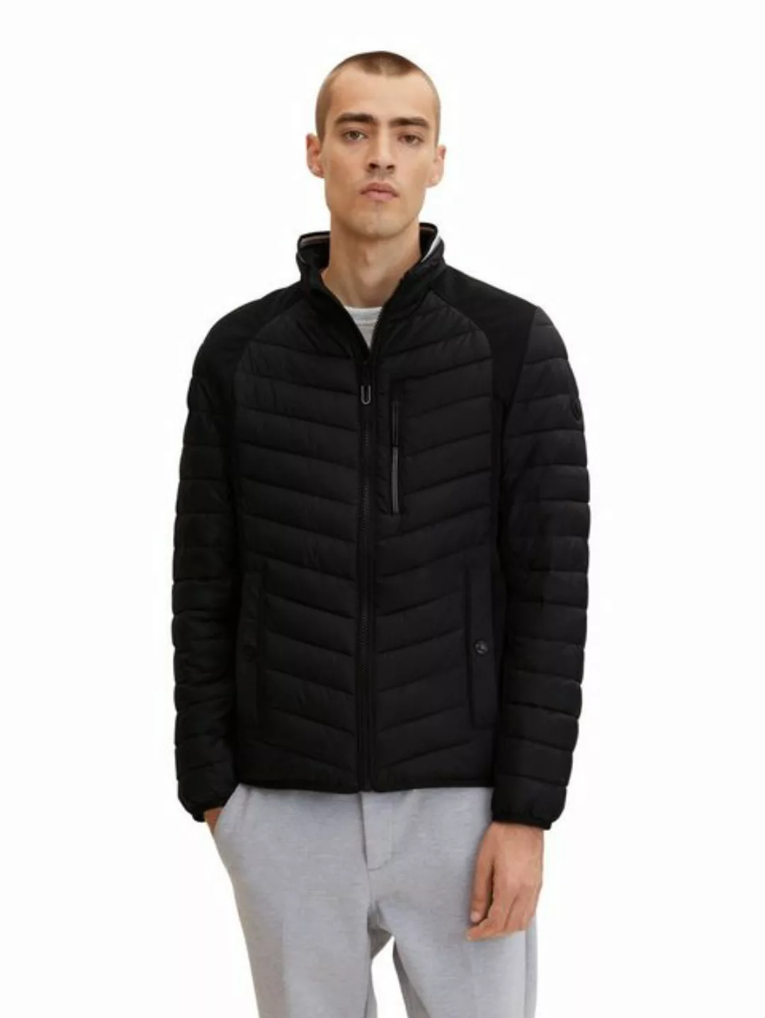 TOM TAILOR Blouson Steppjacke ohne Kapuze Übergangs Blouson Hybrid Jacke hy günstig online kaufen