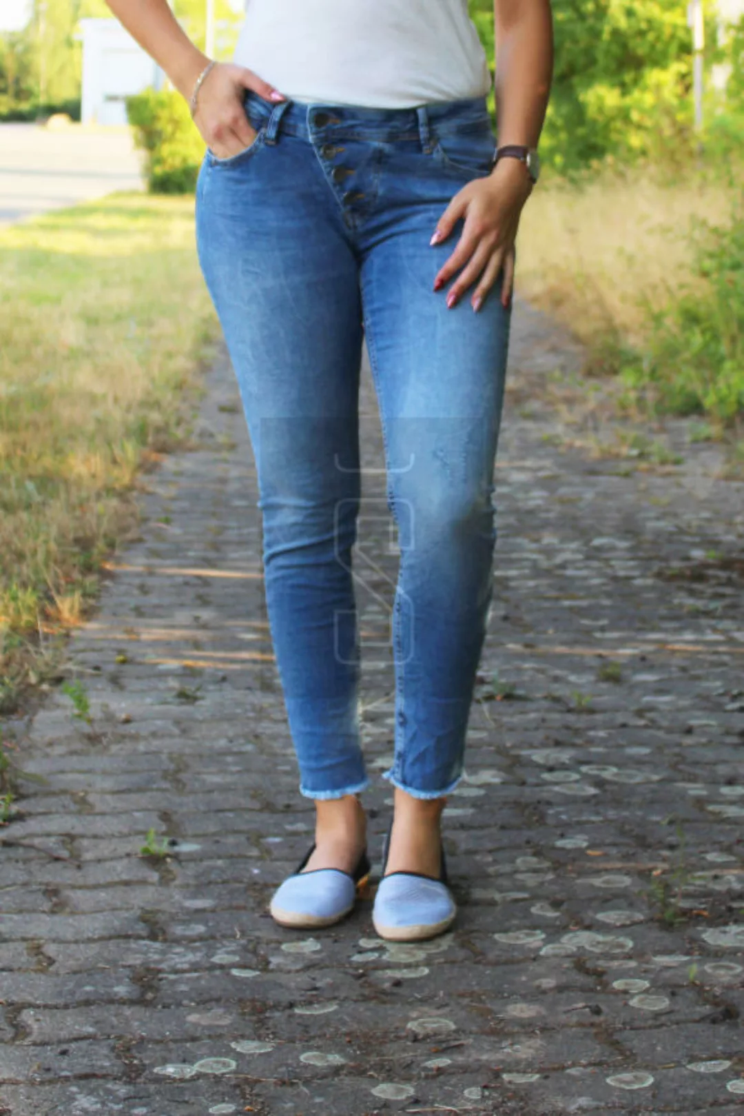 Buena Vista Damen Jeans Malibu 7/8 stretch Denim holiday blue günstig online kaufen