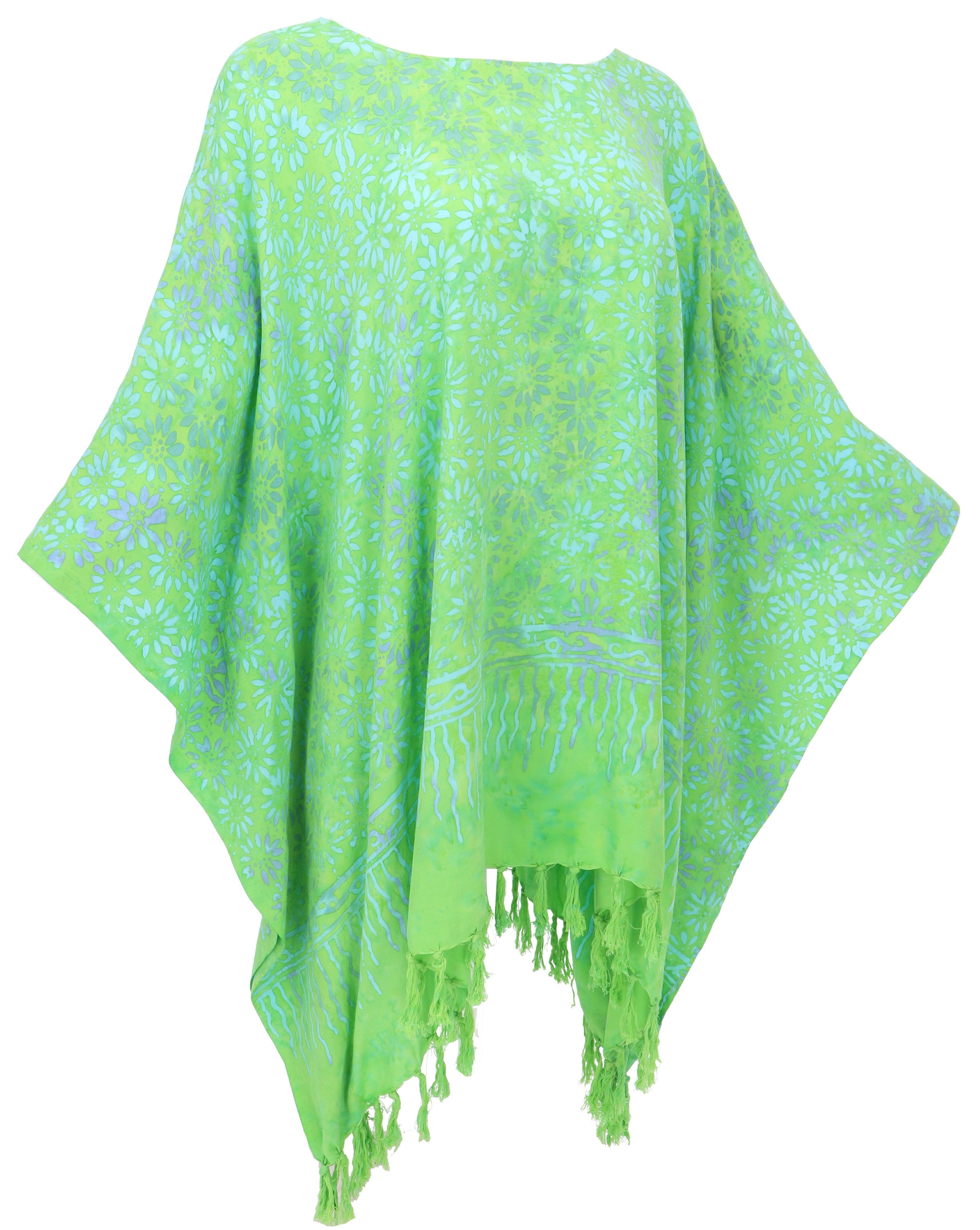 Guru-Shop Longbluse Poncho, Tunika, Strandkleid, Batik günstig online kaufen